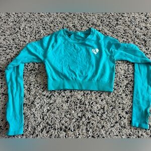 Teal Long Sleeve Crop Top Women’s Best M 3/$15 listing